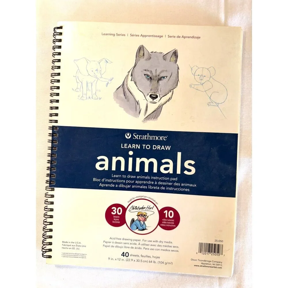 NWOT Artists Learn How to Draw Animals Spiral Book